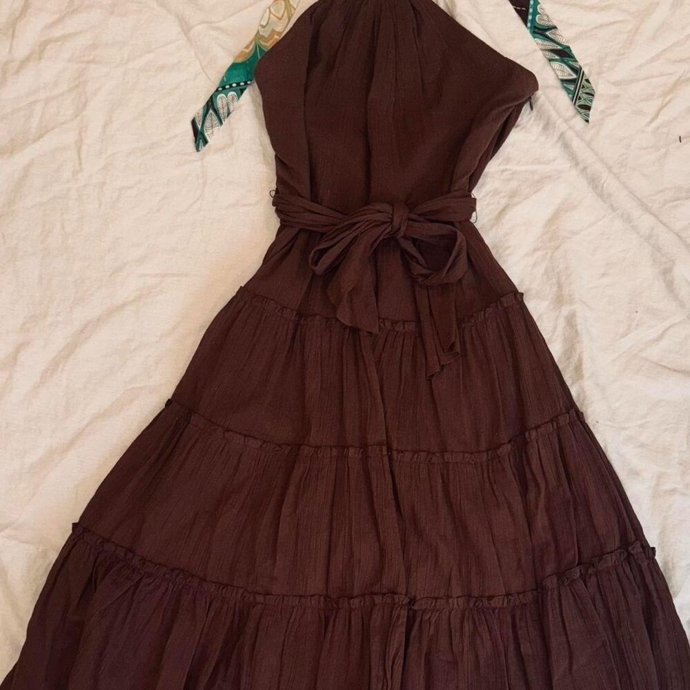BCBGMazazria Beaded Halter Dress